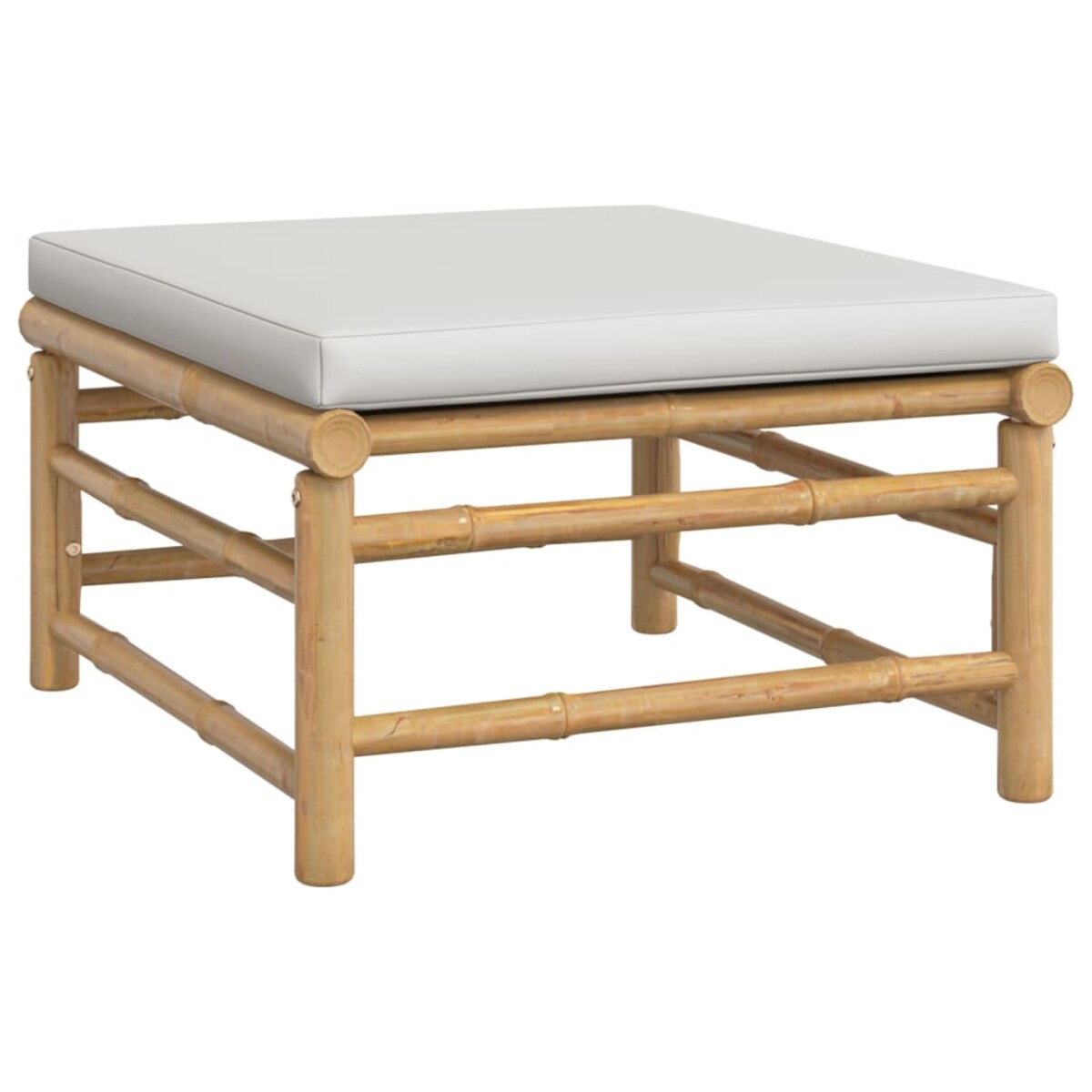 vidaXL 5-cz. zestaw mebli do ogrodu, jasnoszare poduszki, bambus