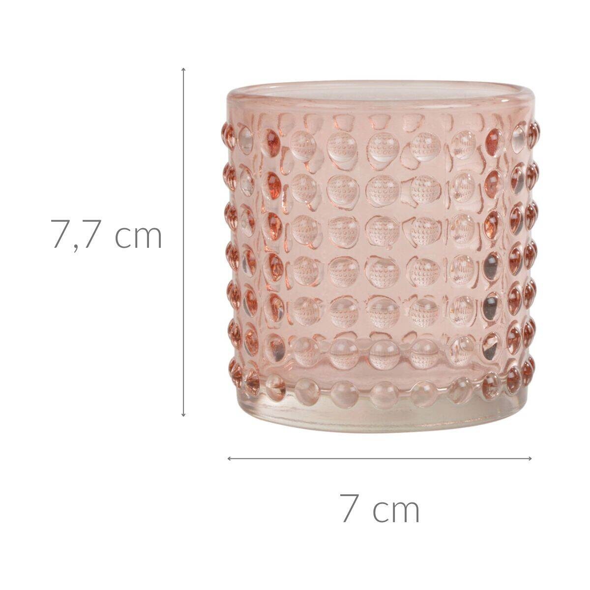 Świecznik z wypukłym wzorem ARTY, Ø 7 cm