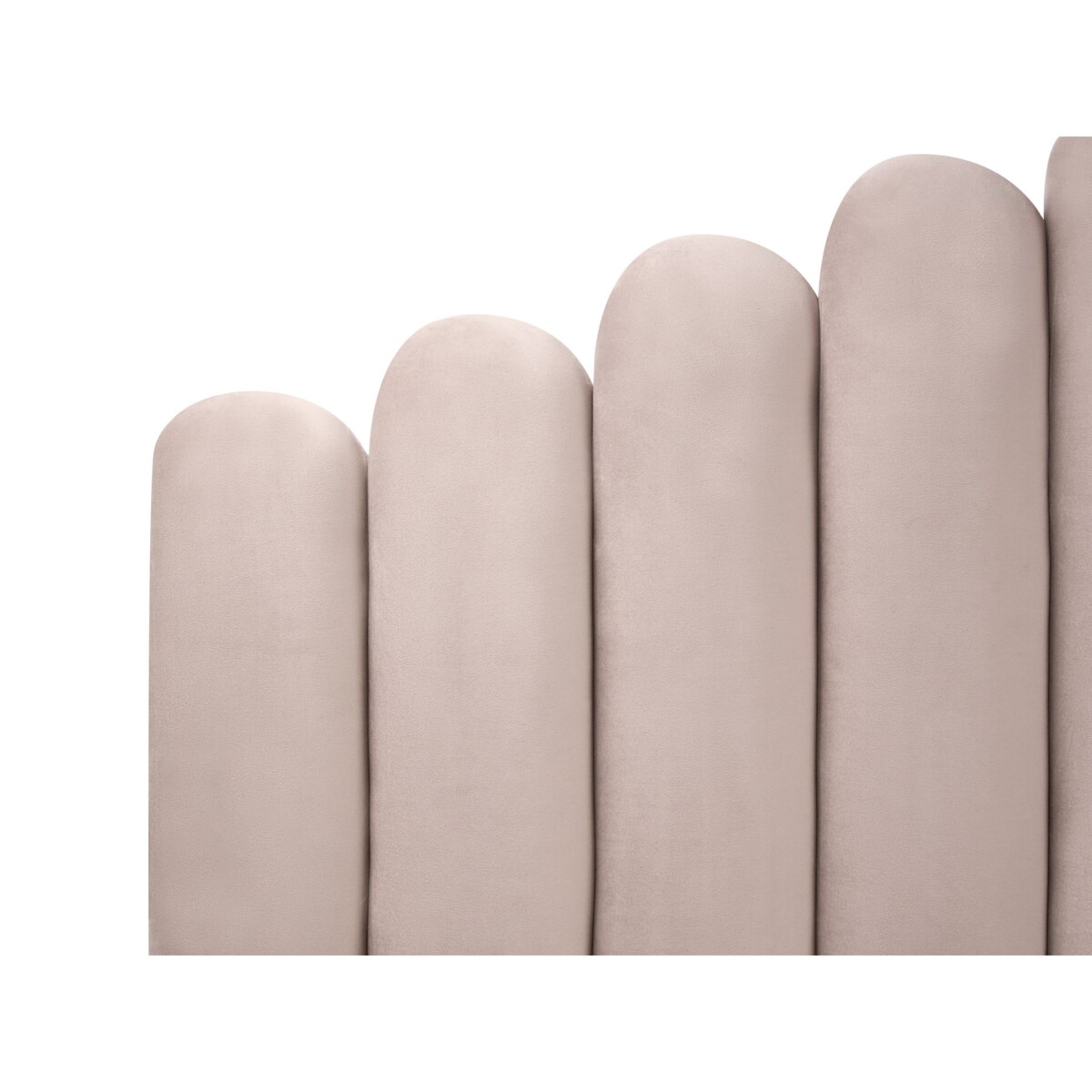 Łóżko Welur VINCENNES 140 x 200 cm Beżowoszary