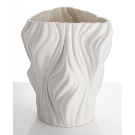 Wazon porcelanowy 20,5x16,5x16,5 cm IRREGULAR biały