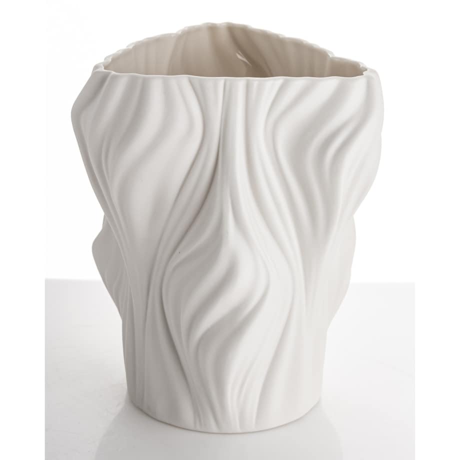 Wazon porcelanowy 20,5x16,5x16,5 cm IRREGULAR biały