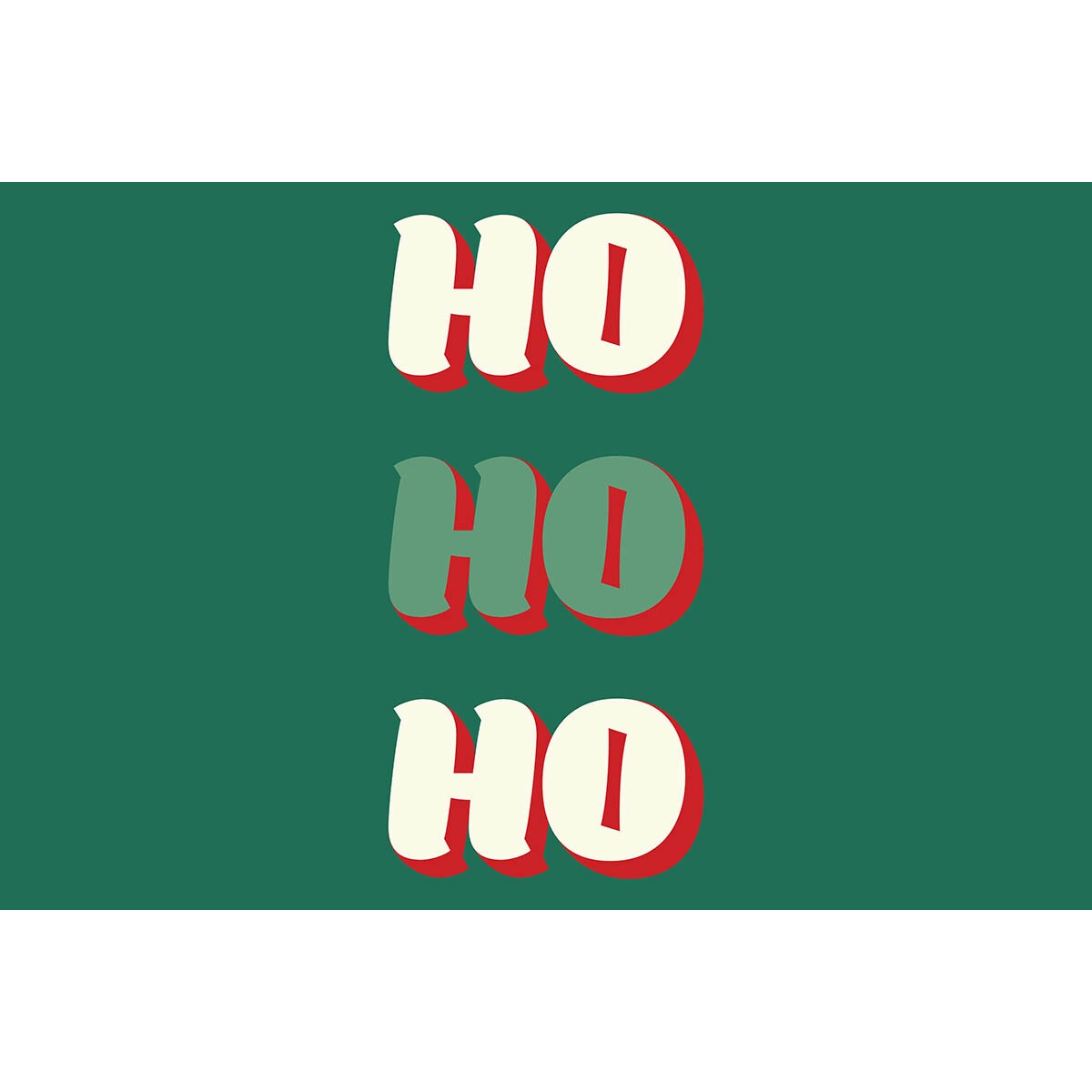 Poduszka świąteczna - Ho Ho Ho - zielona 40x60 cm