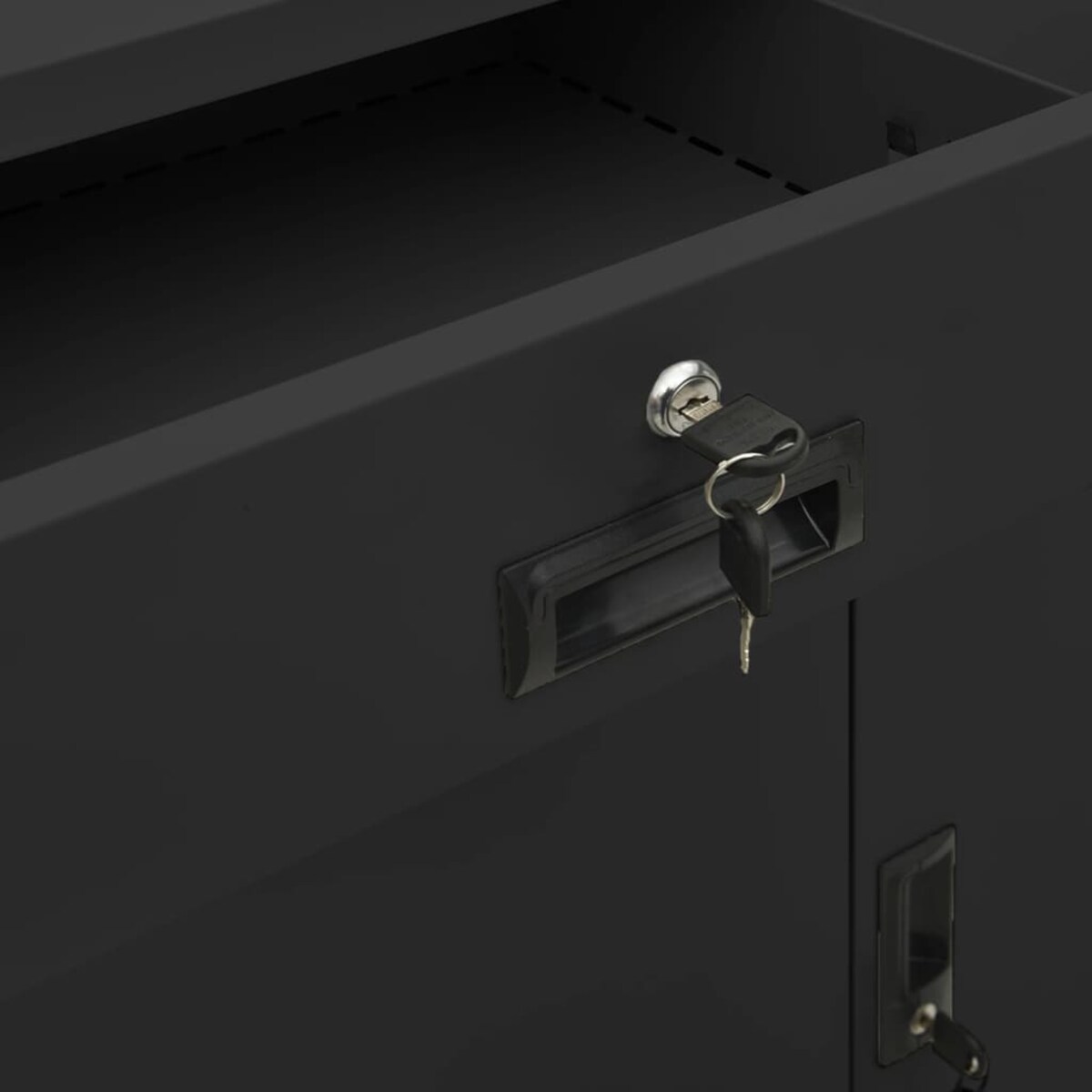 vidaXL Szafka biurowa z doniczką, antracytowa, 90x40x125 cm, stalowa