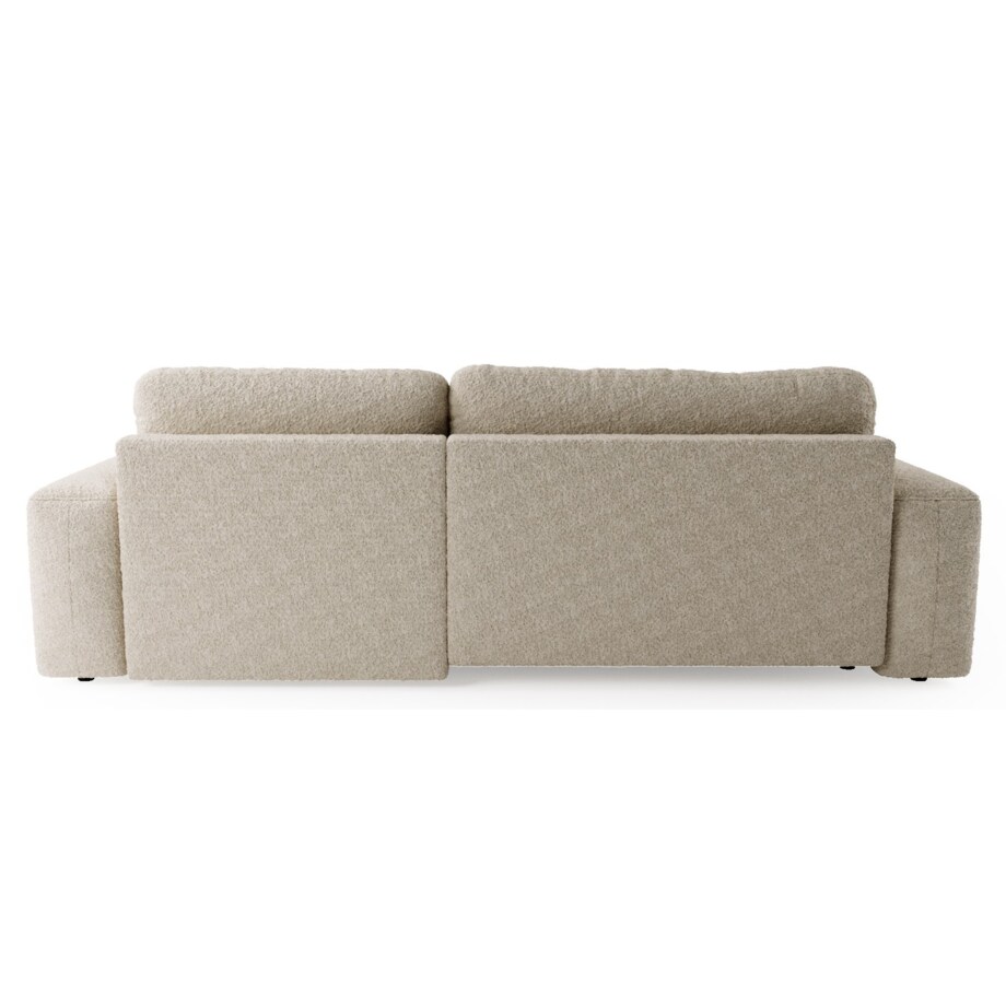 Narożnik Prawy ILO z funkcją spania i pojemnikiem na pościel, jasno-beżowy