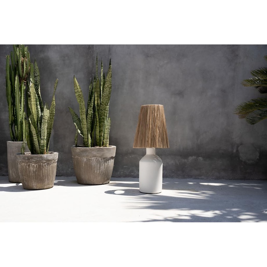 Lampa stołowa Desert- Biała Naturalna