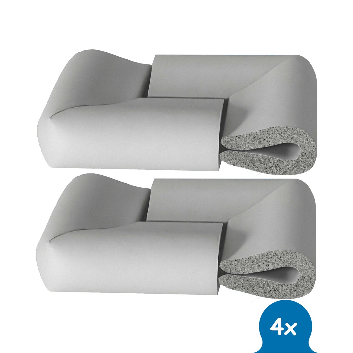 piankowe narożniki zabezpieczające szklane blaty, meble. sipo, zestaw 4 sztuk
