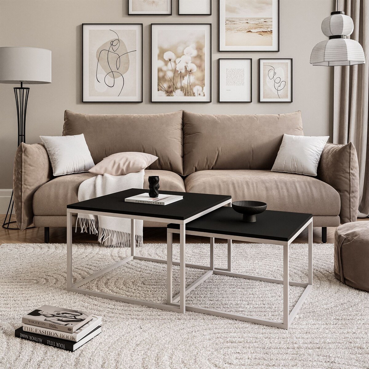 Stolik YOSHI 2w1 kaszmir czarny mat