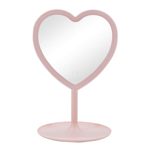 INNOGIO GIOPERFECT Pink Heart lusterko kosmetyczne z podświetleniem LED