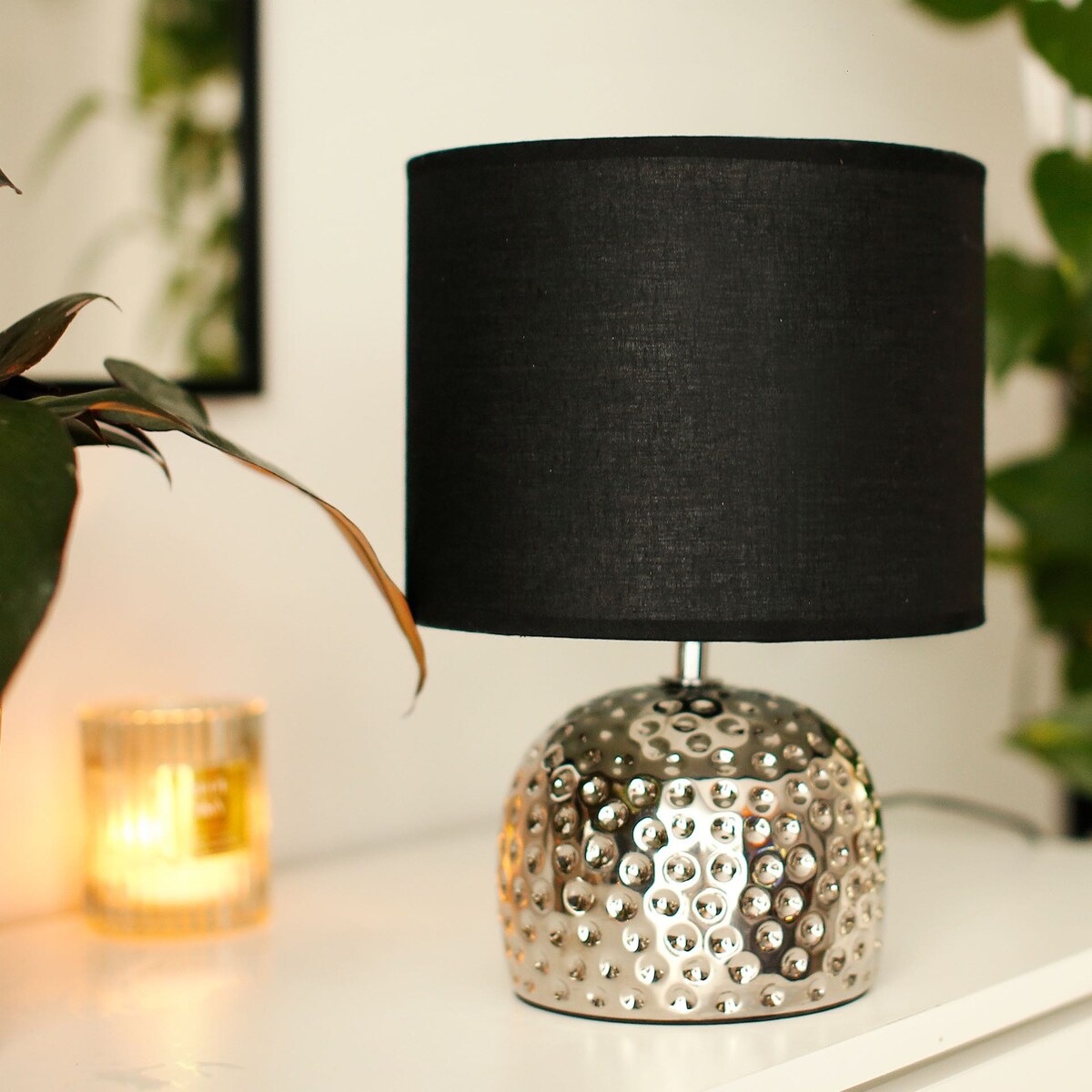 KONSIMO FRAGI Lampa stołowa kolor srebrny