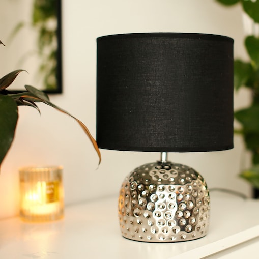 KONSIMO FRAGI Lampa stołowa kolor srebrny