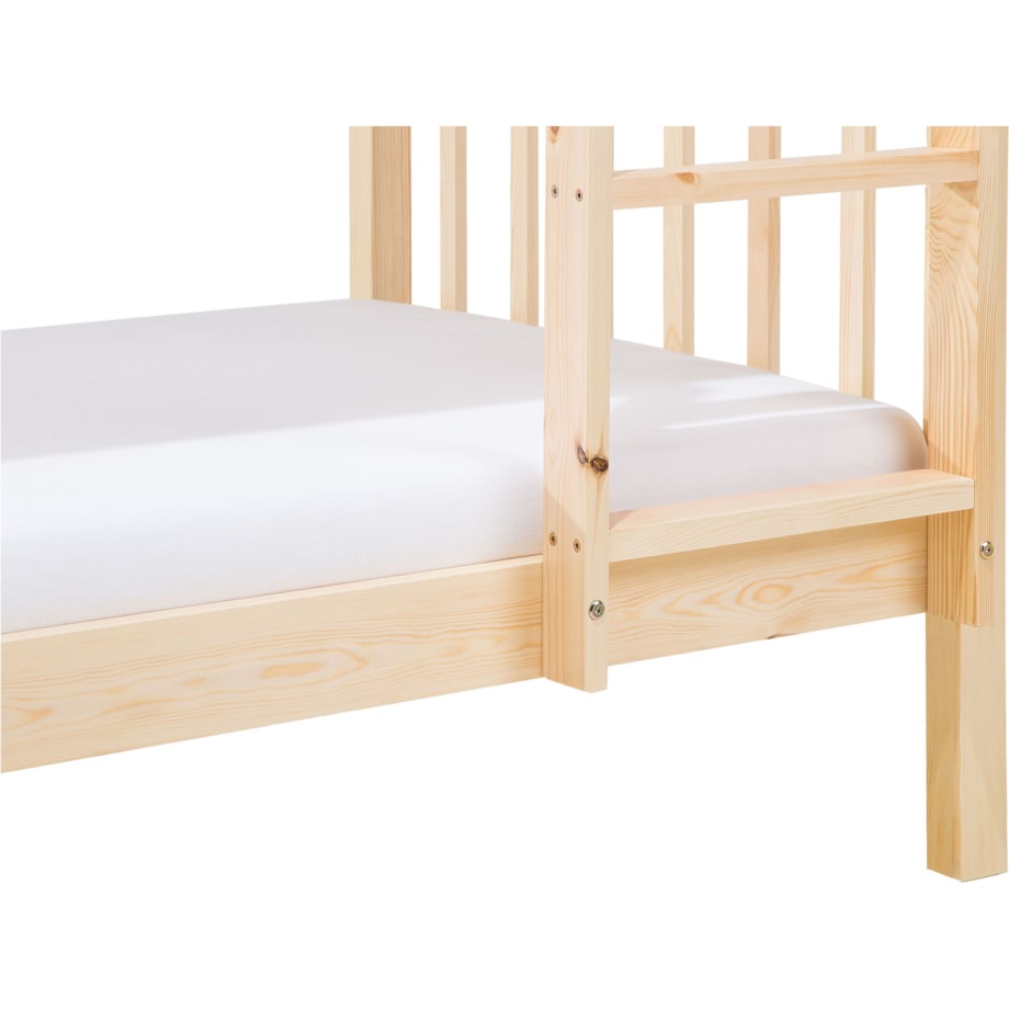 Łóżko piętrowe drewniane 90 x 200 cm jasne REVIN