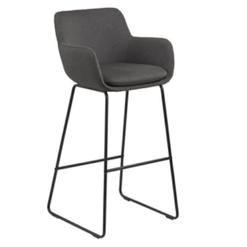 Stołek barowy Lisa dark grey tapicerowany