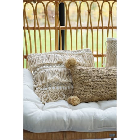 POSZEWKA TROP PROSTOKĄT Z POMPONAMI