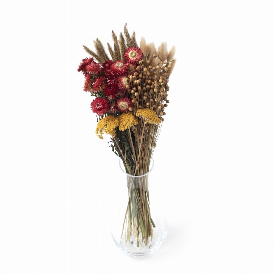 Zestaw suszonych kwiatów Tramonto - suszone kwiaty do wazonu