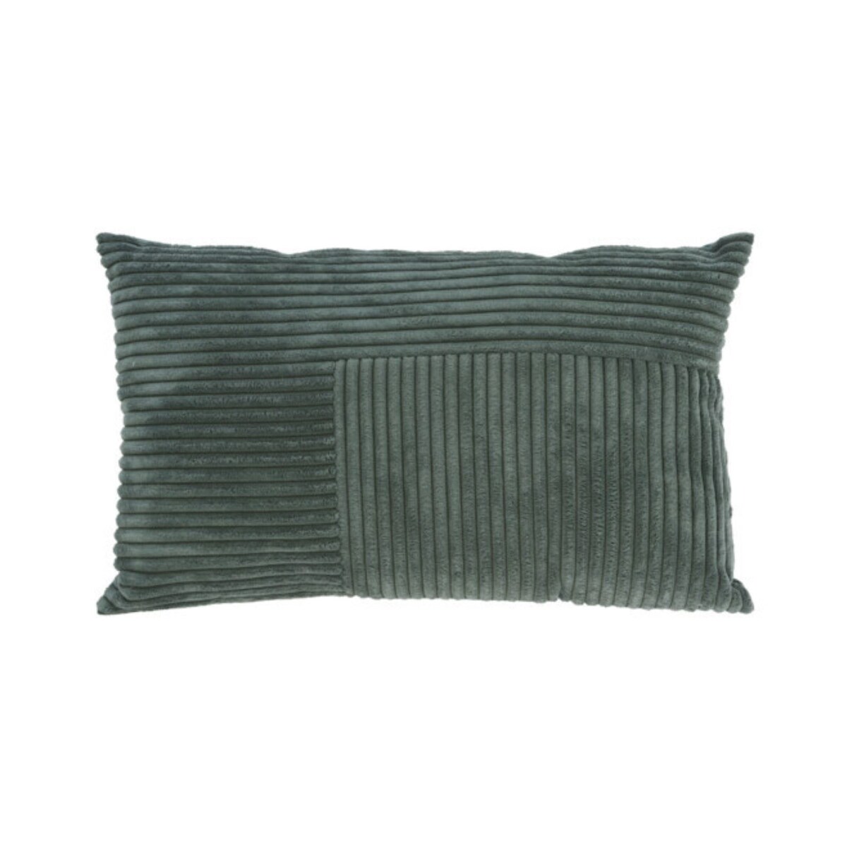 Poduszka dekoracyjna ze sztruksowym patchworkiem z przodu, 30 x 50 cm