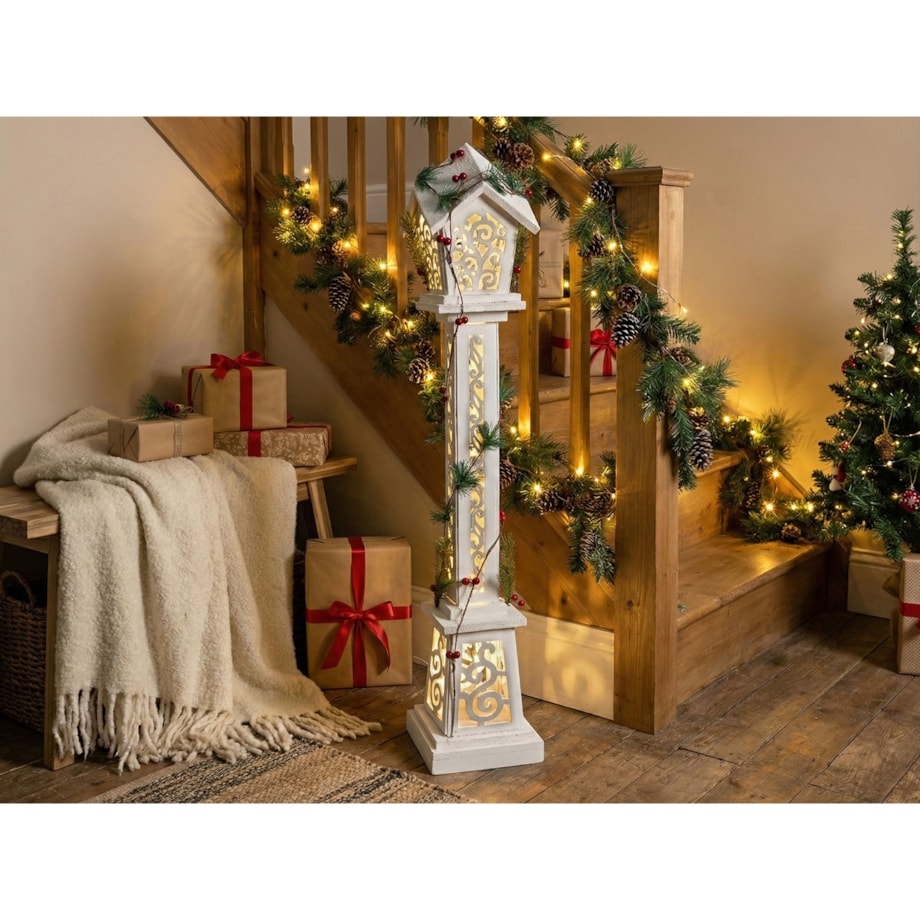 Dekoracja świąteczna LED LUMMENE Latarnia 80 cm Biały