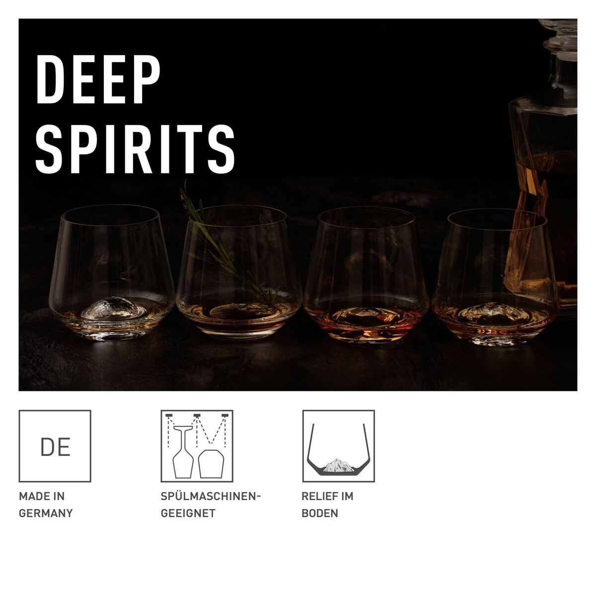 Szklanka do whisky Deep Spirits geo, Romi Bohnenberg
