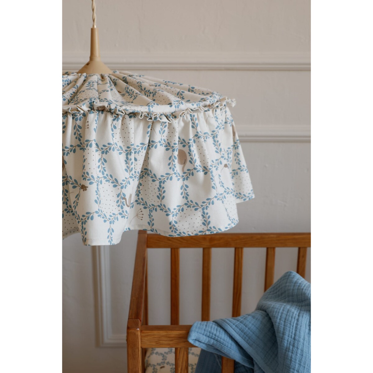 Abażur bawełniany Blue Cottage