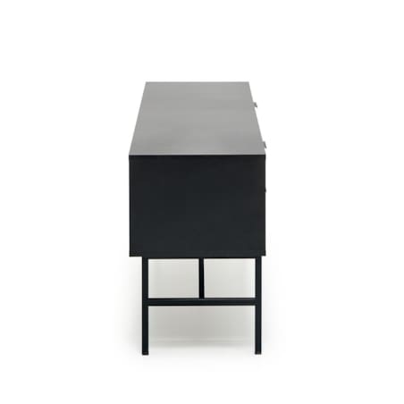 SZAFKA RTV Nihala 150/40/61 cm CZARNA fronty dąb artisan
