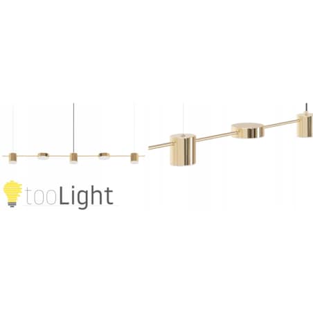 Lampa Sufitowa Led Nowoczesna Złota Gold Metalowa
