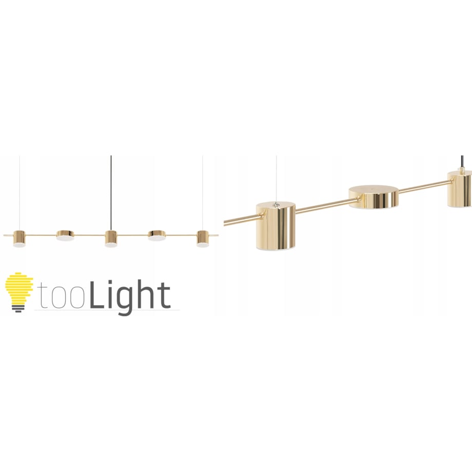 Lampa Sufitowa Led Nowoczesna Złota Gold Metalowa