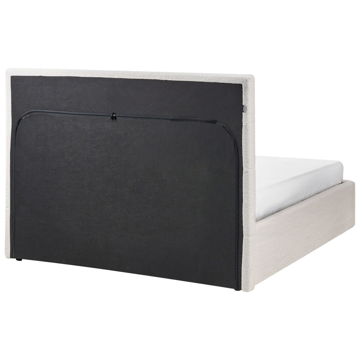 Łóżko z pojemnikiem Boucle LORIENT 140 x 200 cm Złamana biel