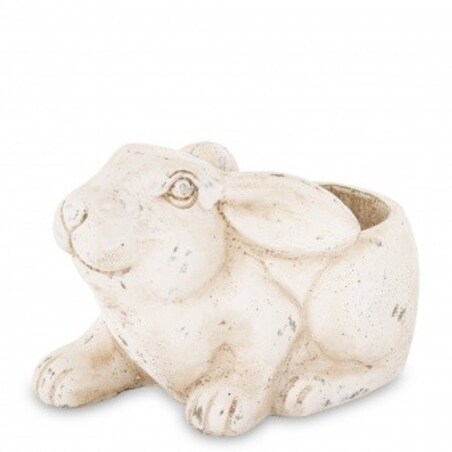 Osłonka ceramiczna 15x13x22 cm KRÓLIK kremowy