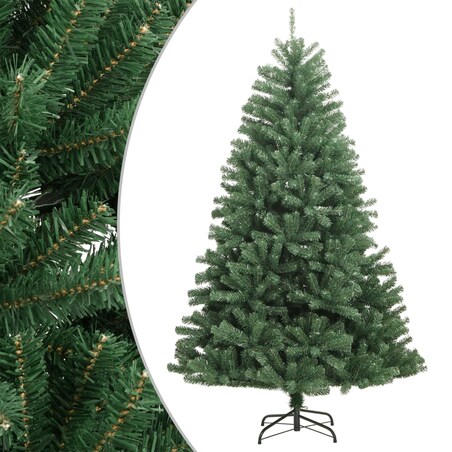 vidaXL Sztuczna choinka zawiasowa ze stojakiem, zielona, 150 cm