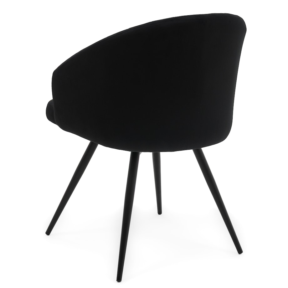 Krzesło tapicerowane obrotowe welurowe do salonu MODENA czarne