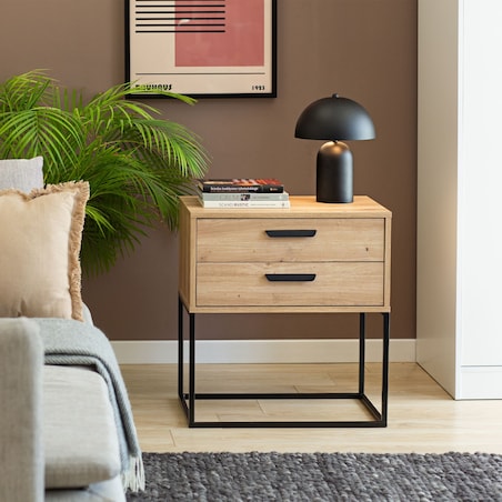 Konsimo RECTUS Zestaw stolików nocnych 2szt.w kolorze dębu artisan