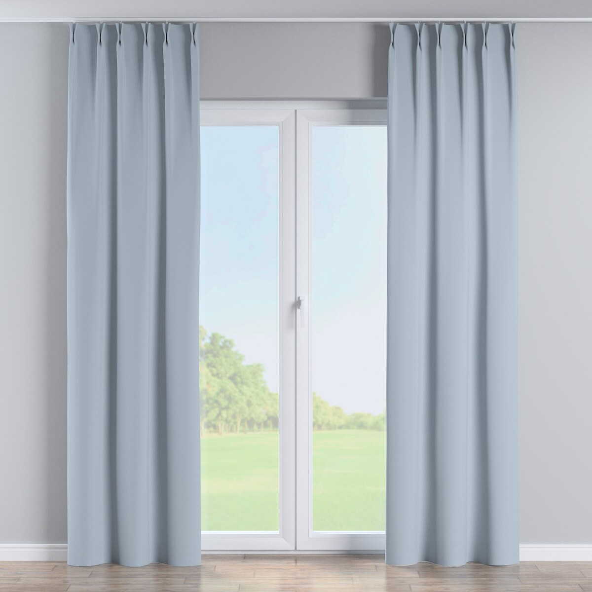 Zasłona na haczykach flex podwójnych 130x245 gołębi szary