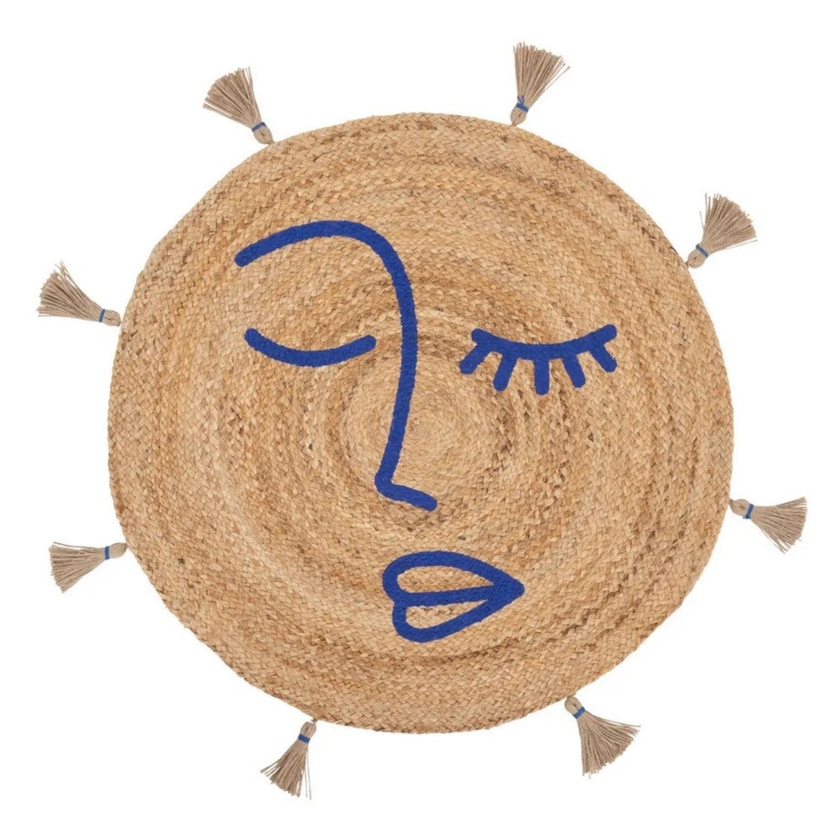 Dywan okrągły jutowy THE FACE 80 cm