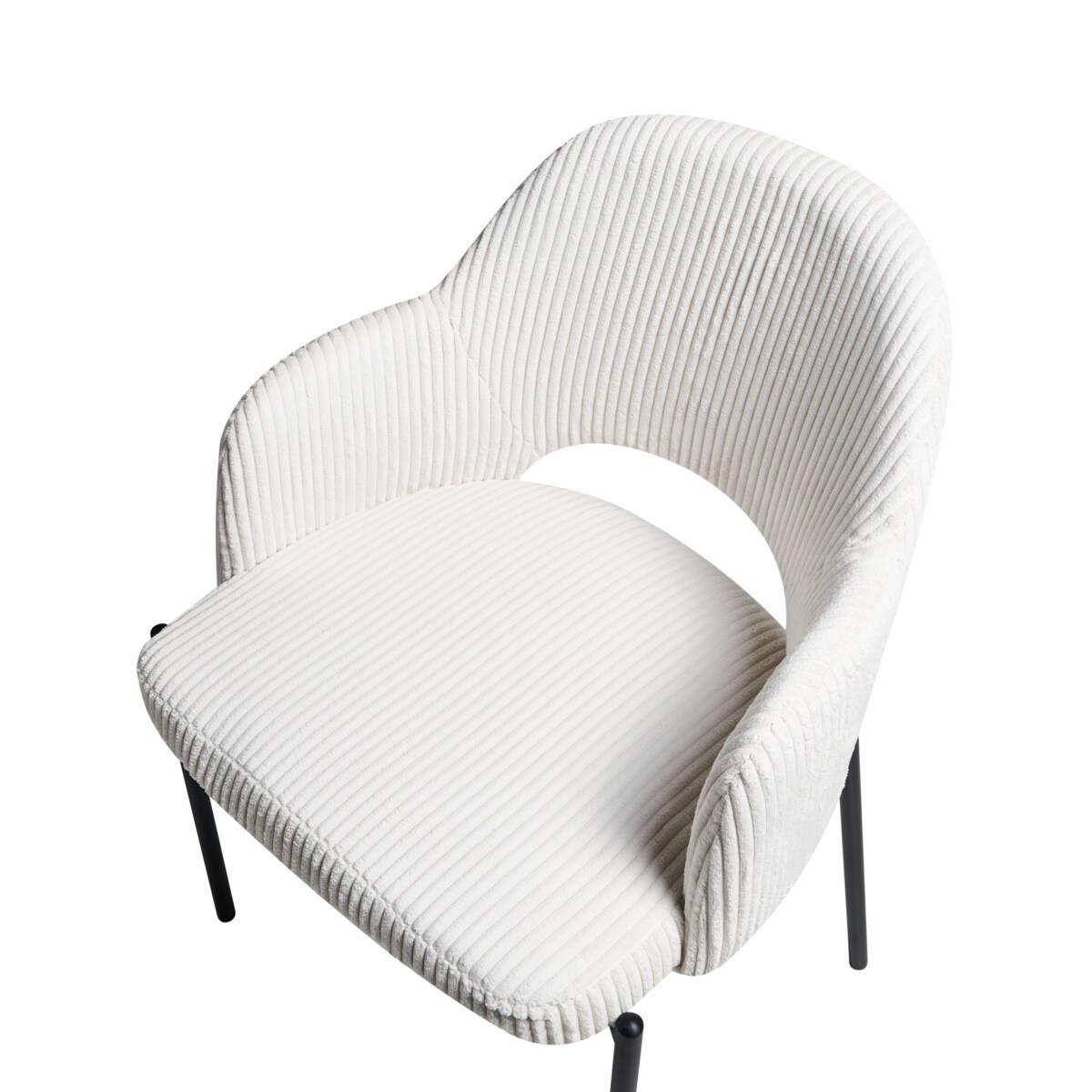 Zestaw 2 krzeseł do jadalni RATON Sztruks Złamana biel