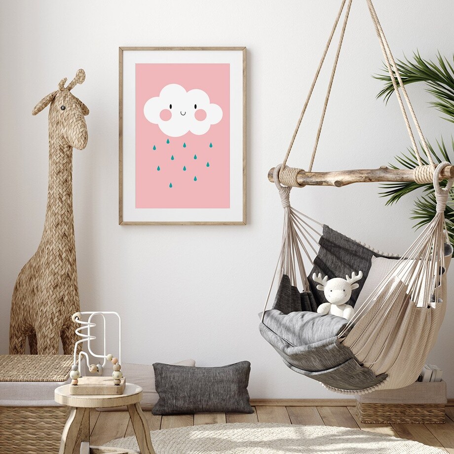 Plakat dla dzieci Chmurka różowa 50x70