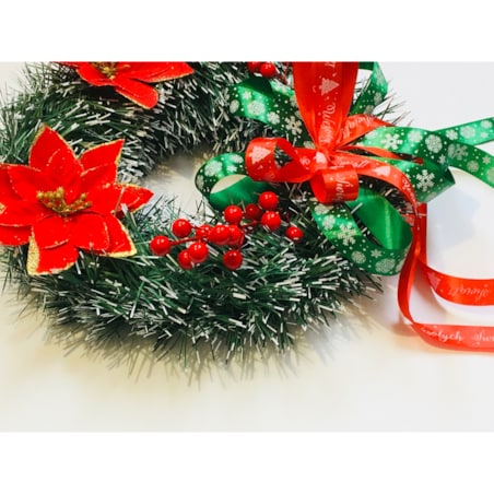 STROIK udekorowany WIANEK ŚWIĄTECZNY choinkowy na drzwi okno stół prezent