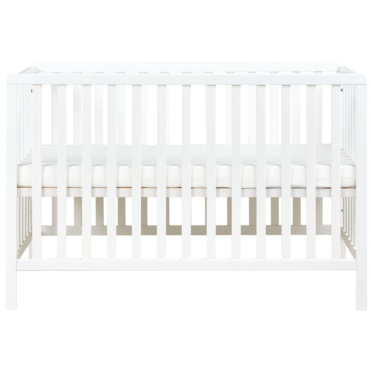 Łóżeczko dziecięce Drewno sosnowe KIAMA 60 x 120 cm Biały