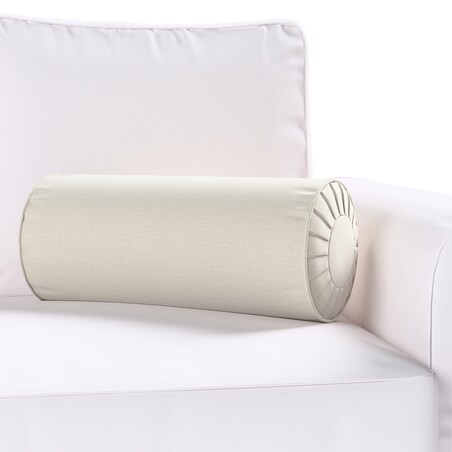 Poduszka wałek z zakładkami, jasno szary welwet, Ø20 x 50 cm, Ingrid