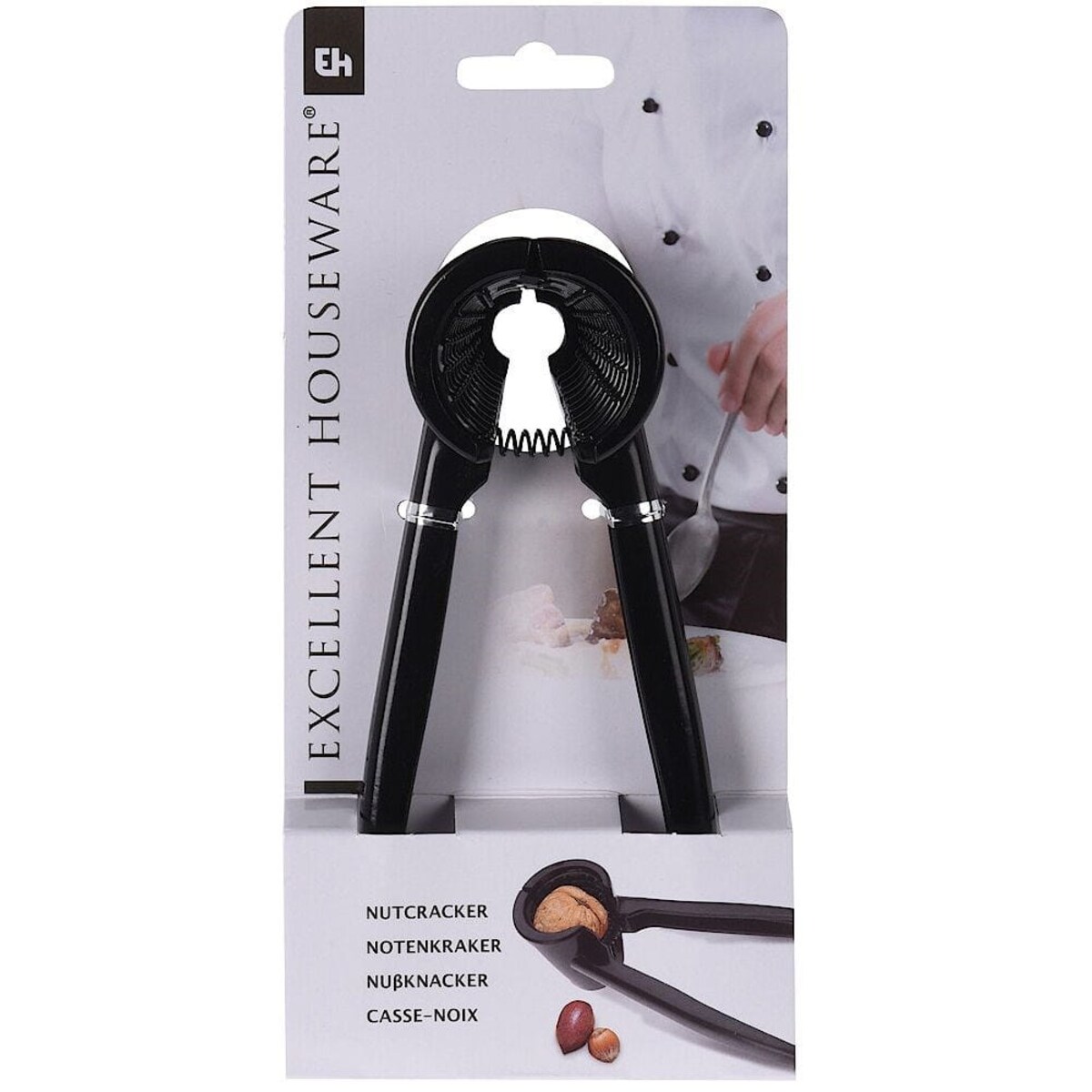 Dziadek do orzechów aluminiowy czarny 18 cm solidny wytrzymały zgniatacz