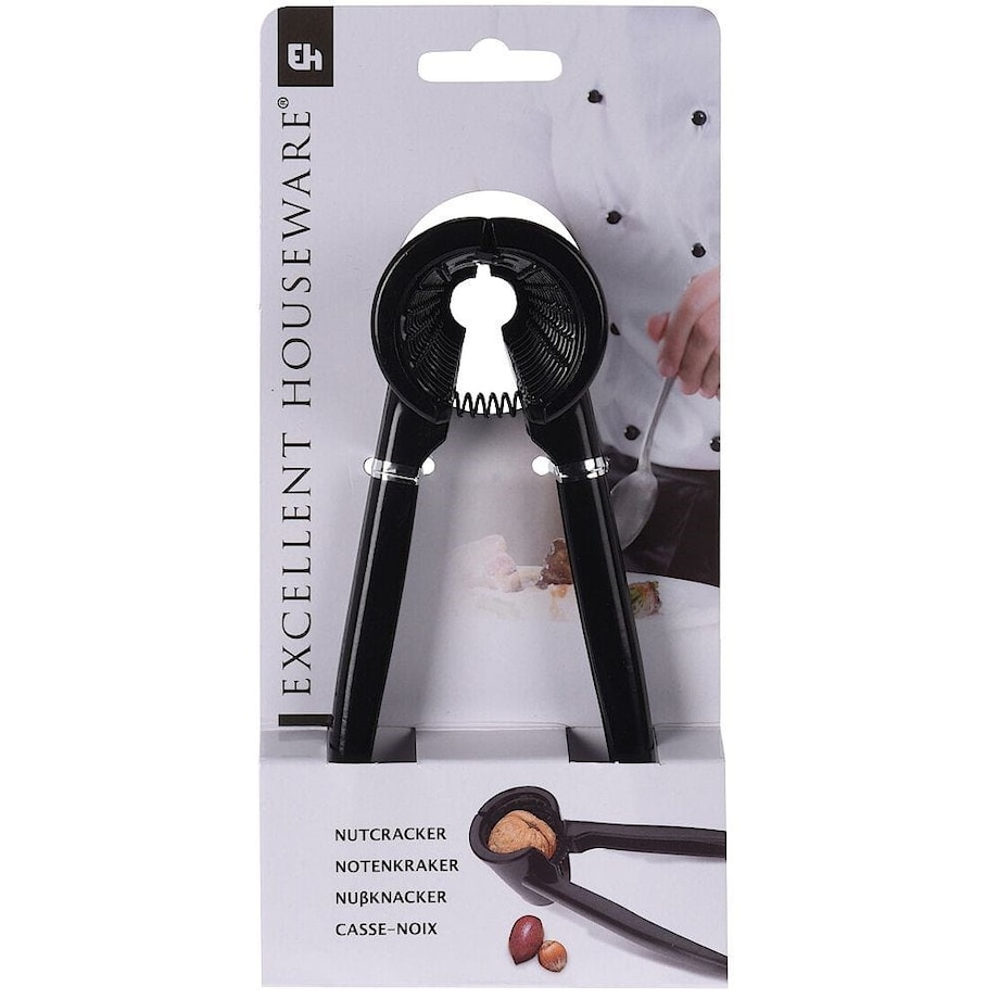 Dziadek do orzechów aluminiowy czarny 18 cm solidny wytrzymały zgniatacz