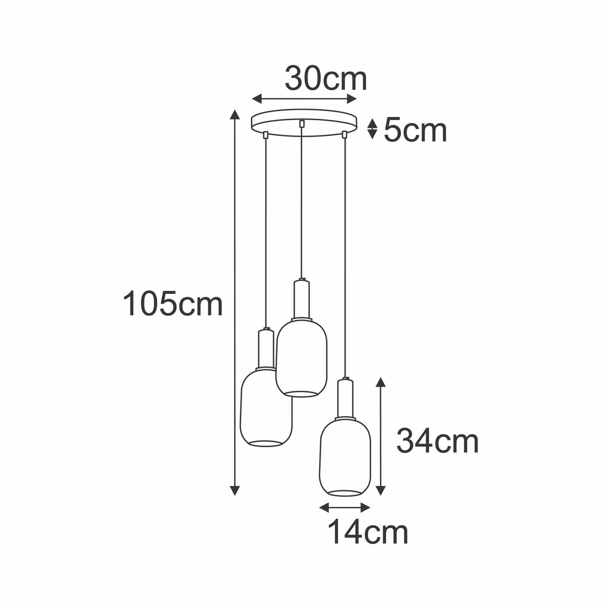 Lampa wisząca K-5882 z serii FIORE