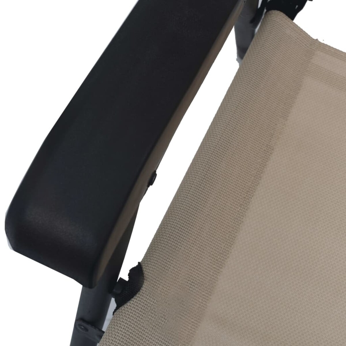 vidaXL Składane krzesła ogrodowe, 2 szt., tworzywo textilene, kremowe