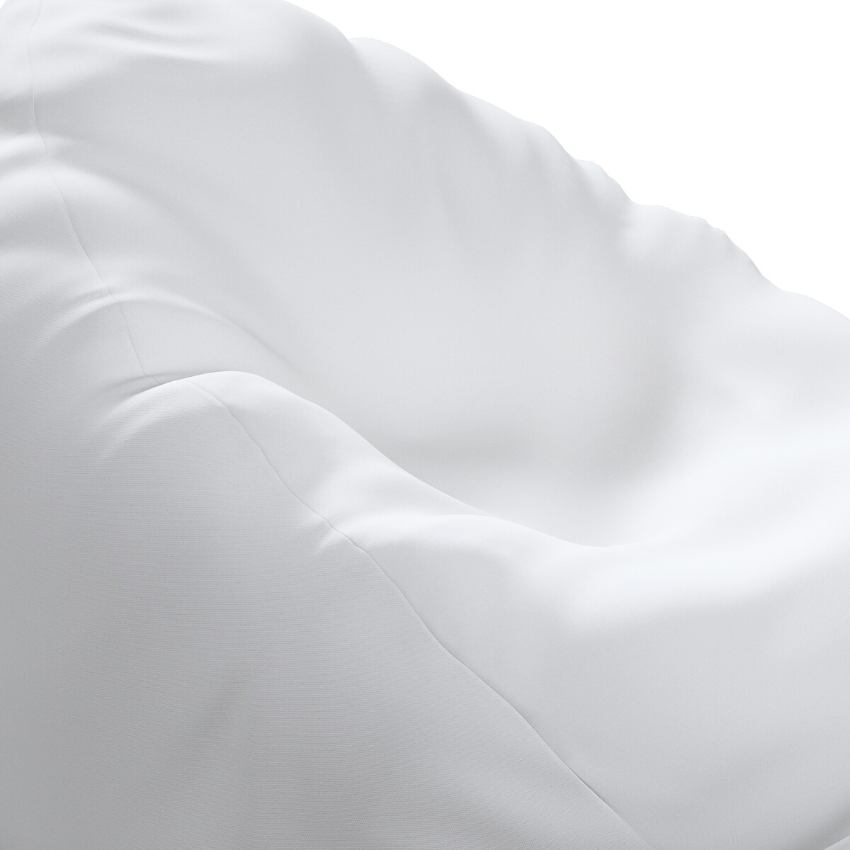 Worek do siedzenia Bowli, biały, Ø60 x 105 cm, Happiness