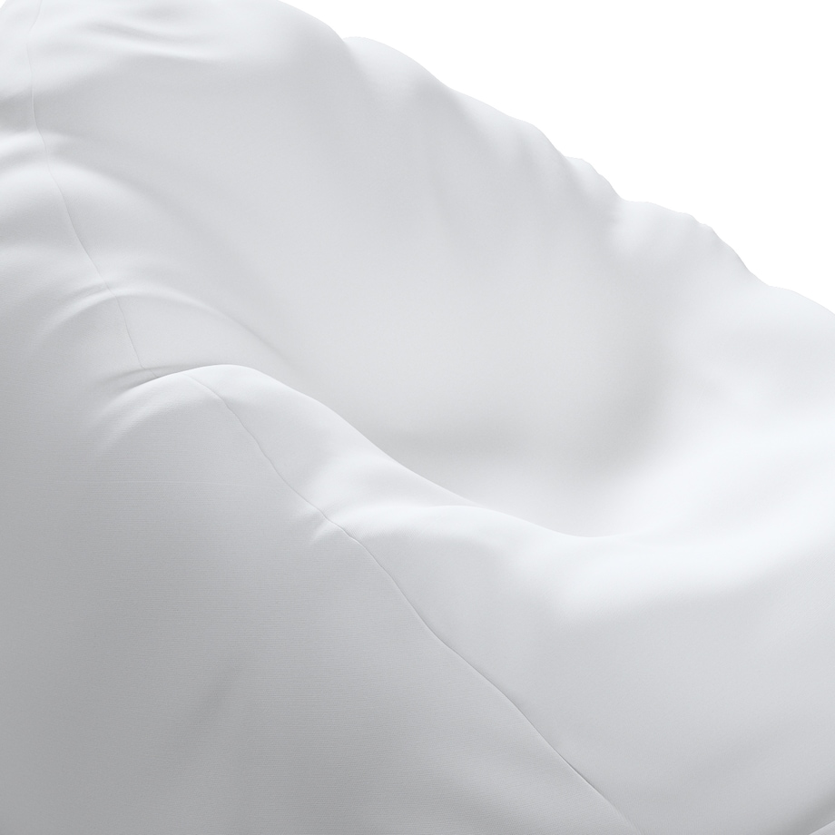 Worek do siedzenia Bowli, biały, Ø60 x 105 cm, Happiness