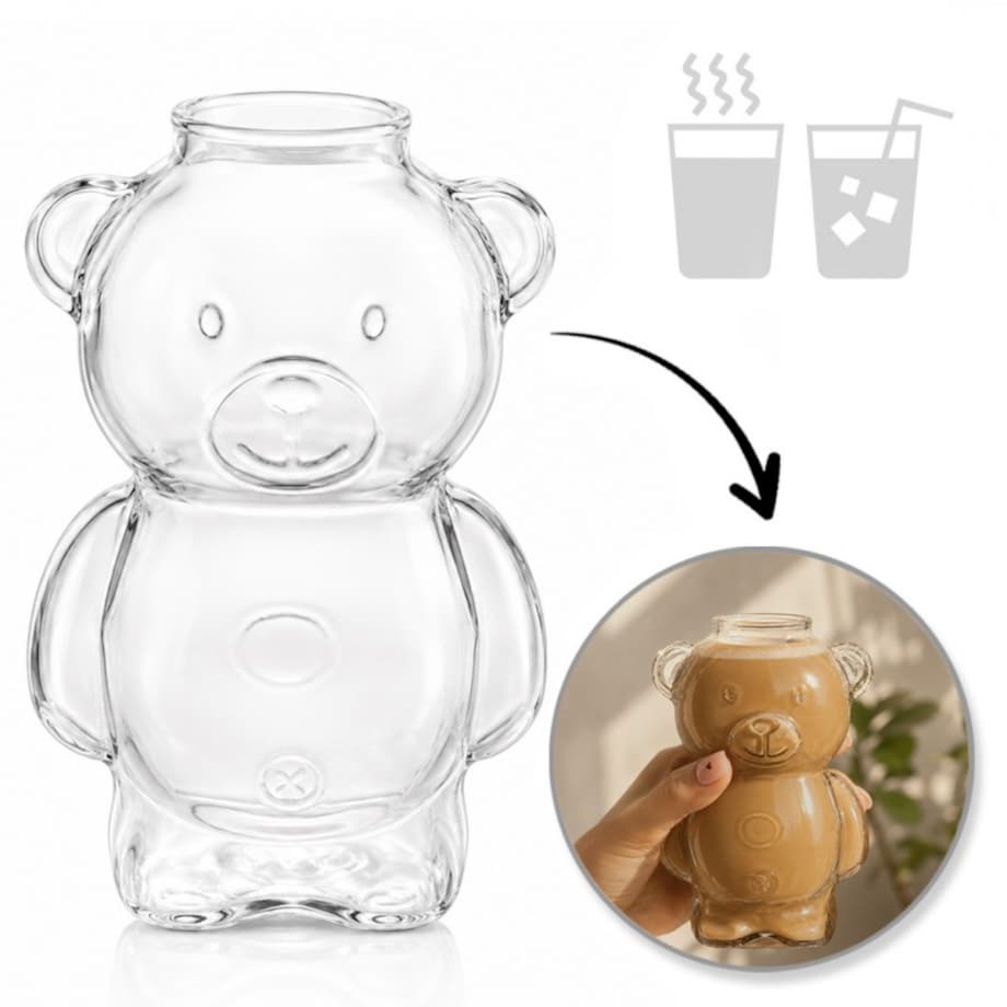Szklanka w kształcie misia, MIŚ kubek uroczy design 300 ml 1szt SZK221