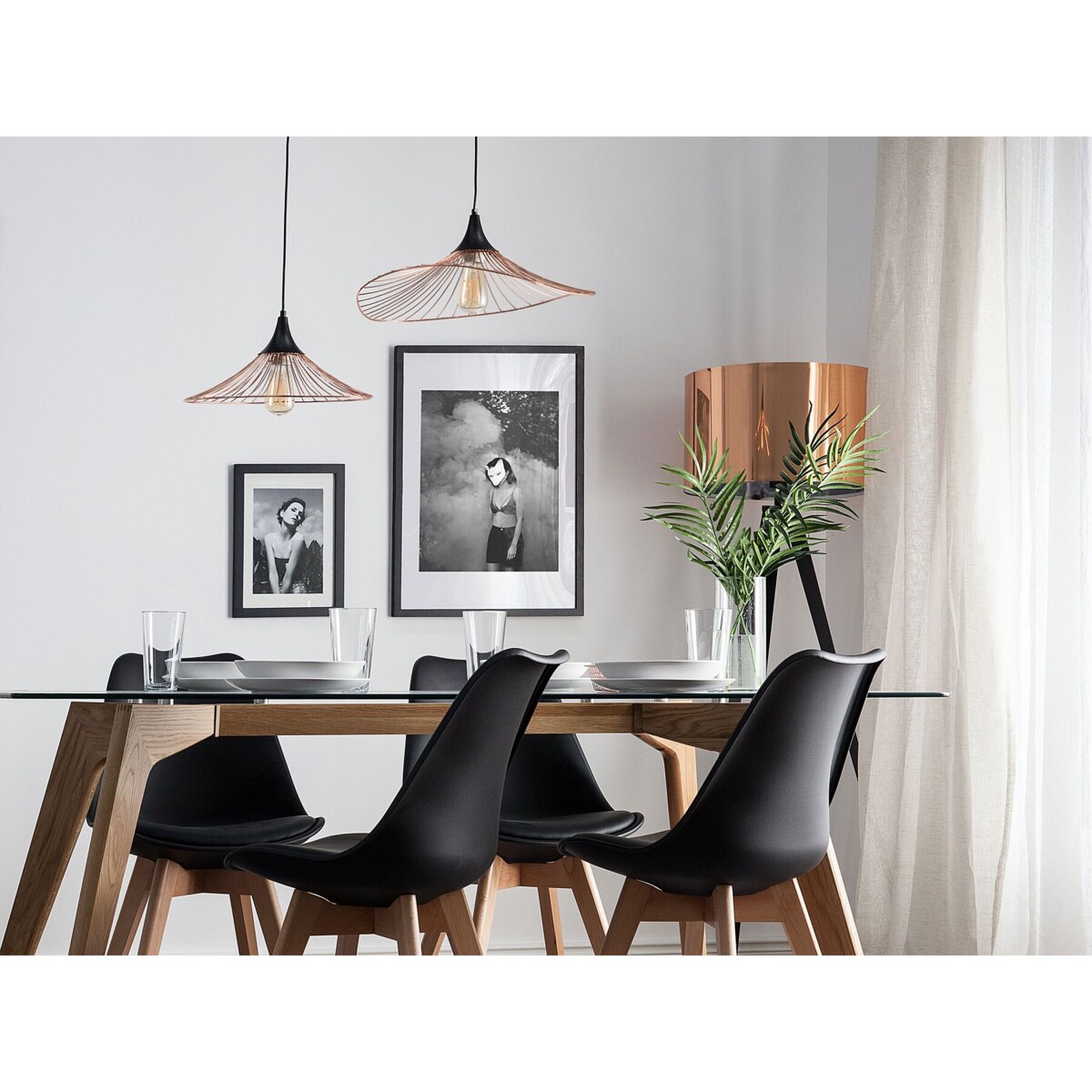 Lampa wisząca metalowa miedziana MAZARO