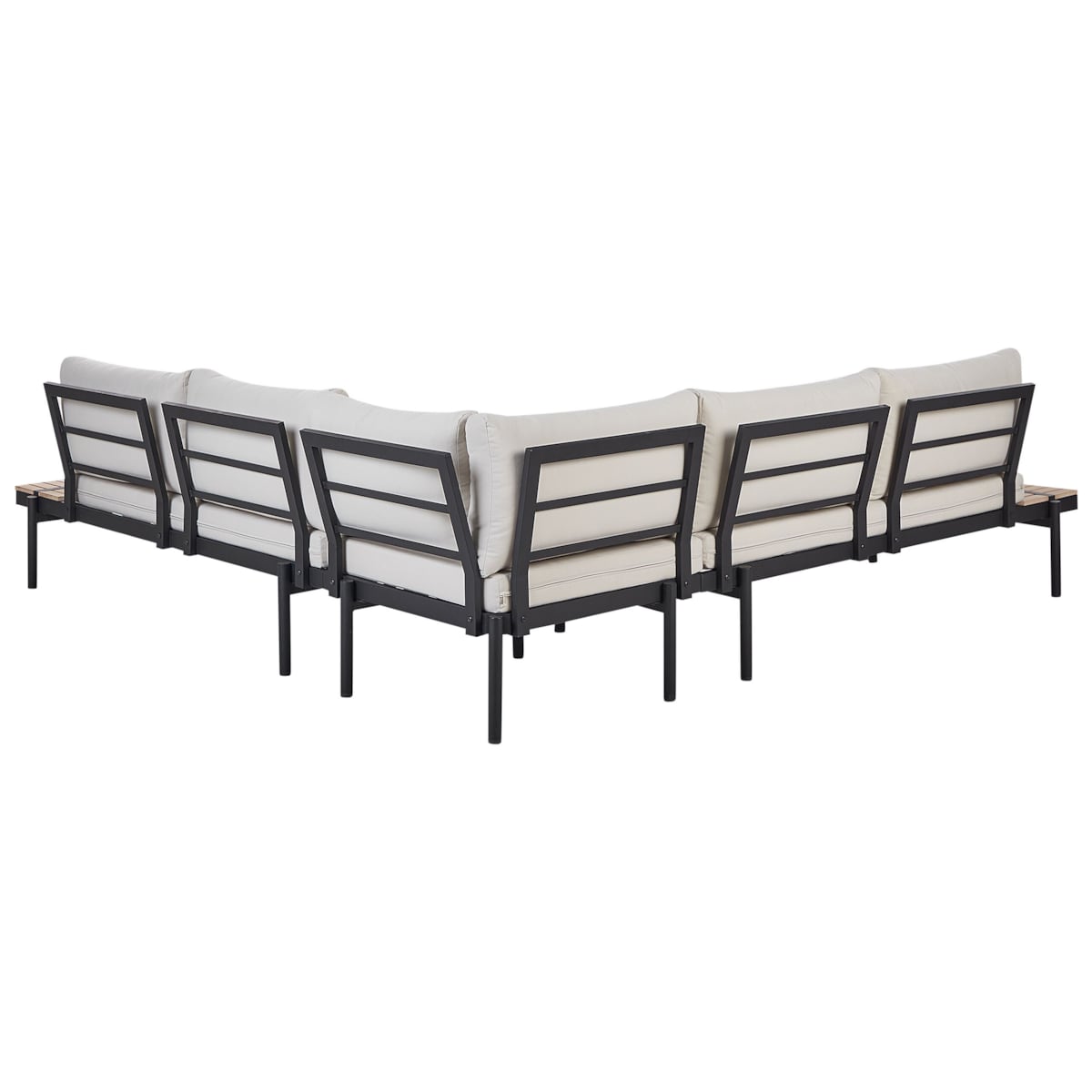 Duży zestaw wypoczynkowy dla 5 osób Drewno eukaliptusowe Złamana biel BELLARIVA