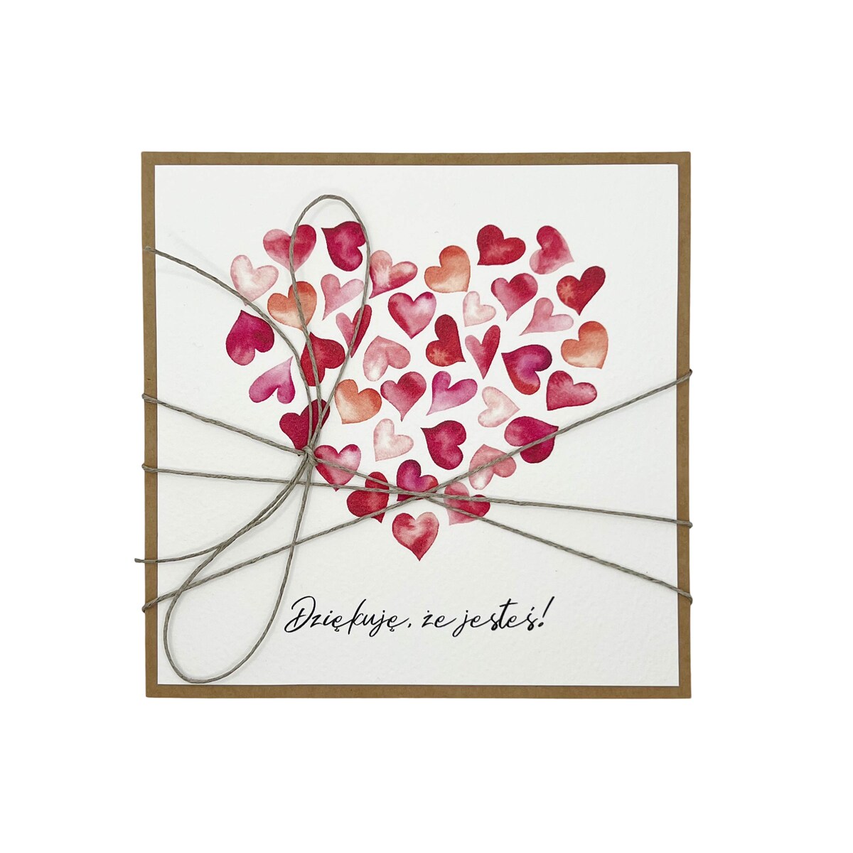 Wyjątkowa kartka na walentynki - dziękuję, że jesteś