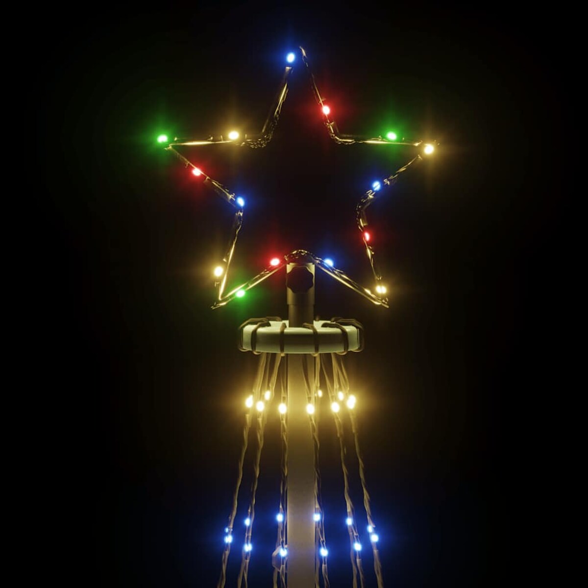 vidaXL Choinka z kołkiem gruntowym, 310 kolorowych LED, 300 cm