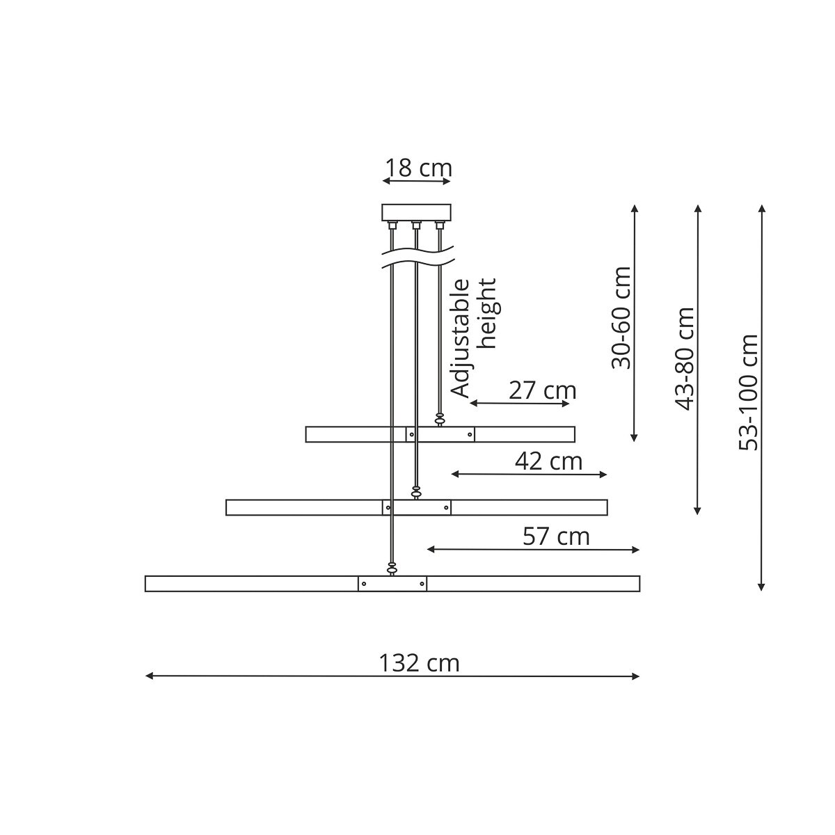 Lampa sufitowa wisząca Light Prestige Lugano brązowy LED 3000K 1 szt.