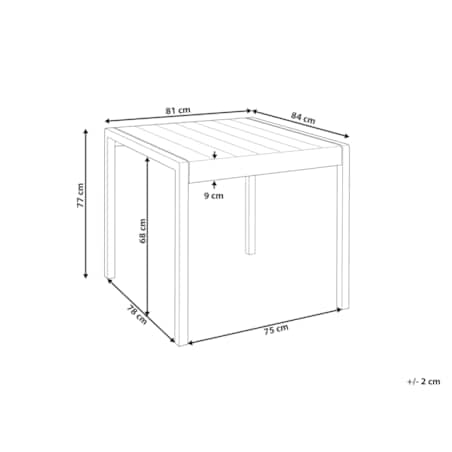 Stół ogrodowy BARTICA 81 cm 84 cm Beżowy